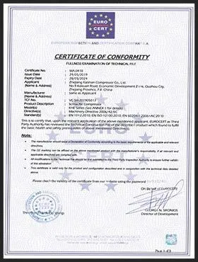 EUROCERT Conformity Certificate Technical File Welldone Mining