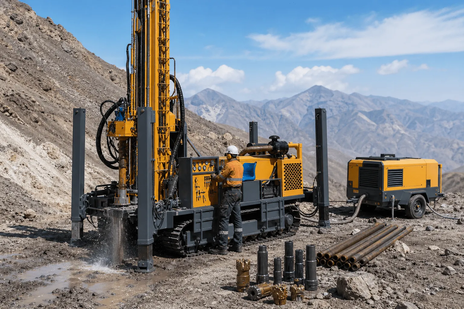 remote-water-well-drilling-rig-mountain-site. (2)