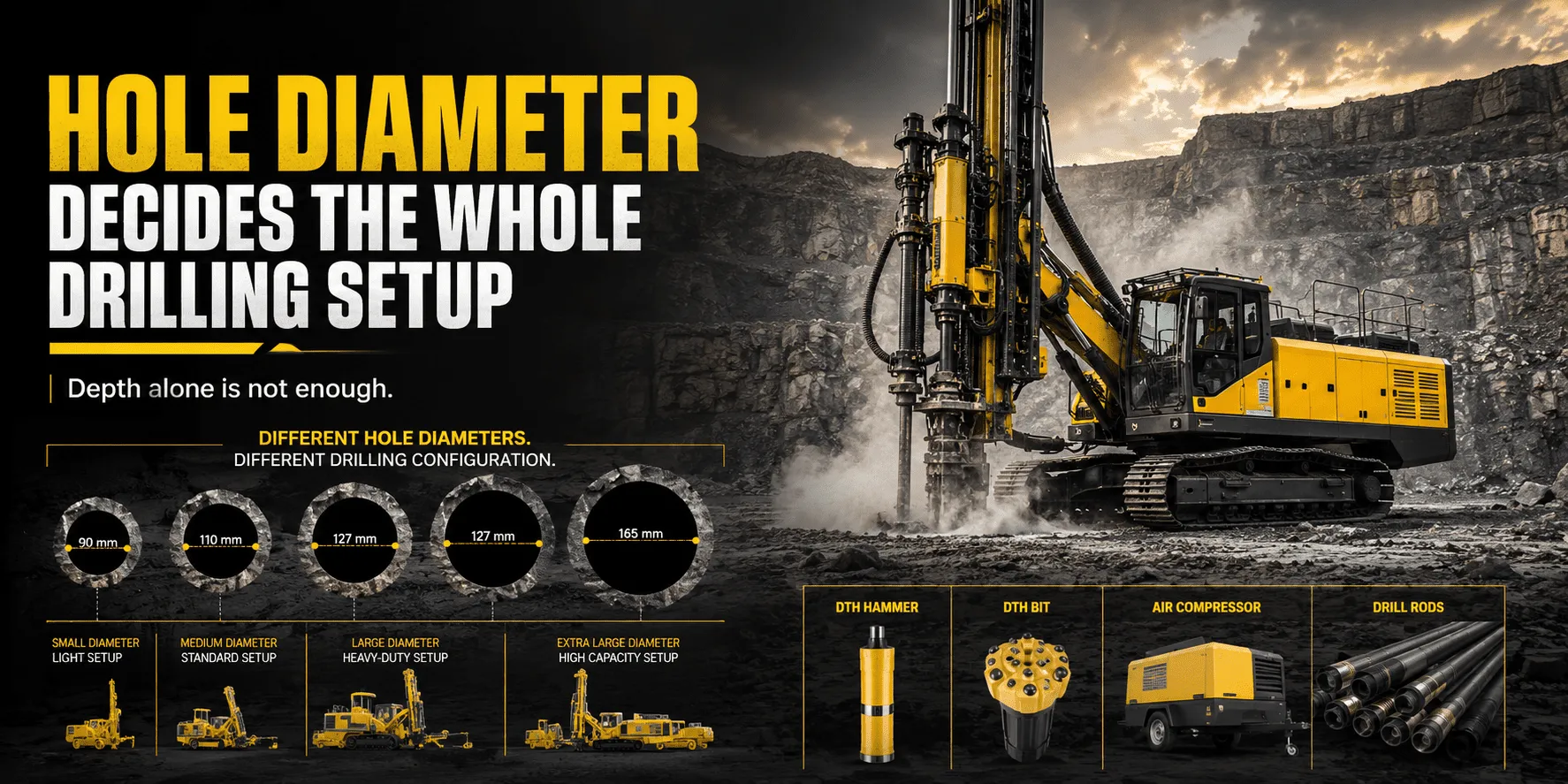 Hole Diameter Decides the Whole Drilling Setup