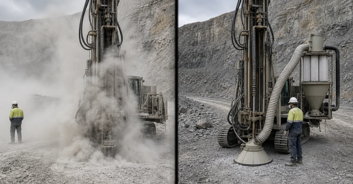 quarry-drilling-dust-control-dry-collection-water-injection-welldone-mining
